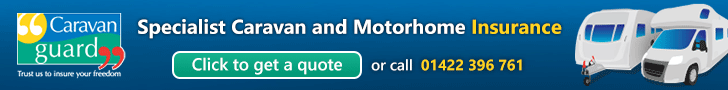 Click this banner for a touring caravan or motorhome insurance quote from Caravan Guard in association with Swindon Caravan Centre