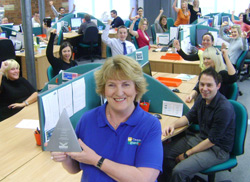 Caravan Guard Team Celebrate Customer Service Award