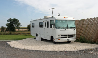 Pitches for larger motorhomes
