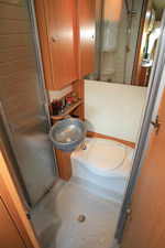 The washroom inside the Nexxo T 569