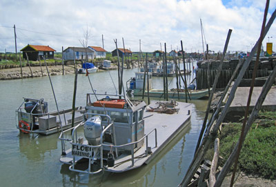 Oyster boats at Vendee