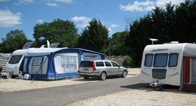 Hard standing pitches at Highclere Farm