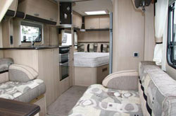 Inside the caravan