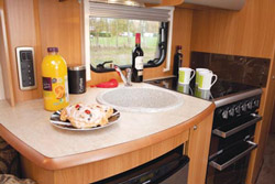 Swift Challenger 570 Kitchen Workspace