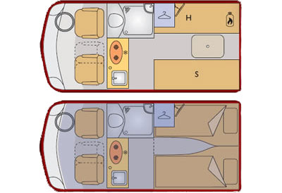 Day and night floorplan