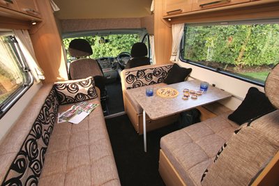 Elddis Autoquest Dining area