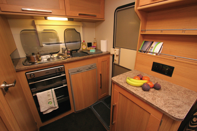 Elddis Autoquest Kitchen area