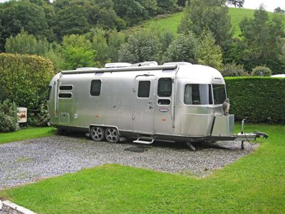 An airstream was on site at the time of our visit