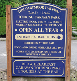 The Dartmoor Halfway Touring caravan Site