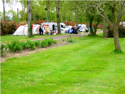 The campsite offers plenty of room for tents, caravans and motorhomes