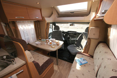 Chausson Flash 22 interior looking forward