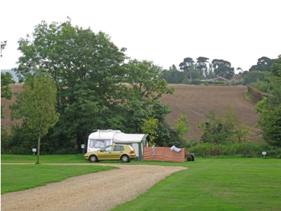 Attractive countryside views from some pitches