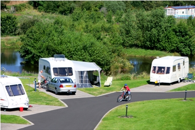 Tourers by the lake