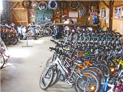 There's also an onsite bikeshop where you can rent bikes during your stay
