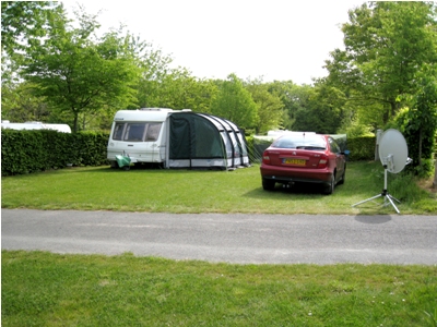 Plenty of space for an awning and chairs