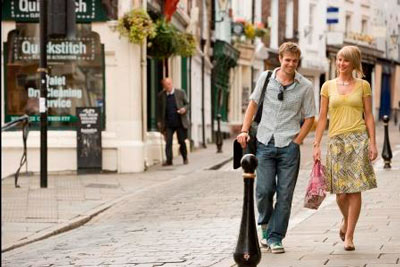 Walking on the cobbles in Durham