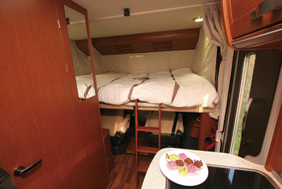 Hymer B534 Bed Above Cab