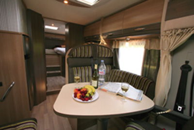 Rapido 666 motorhome interior dining