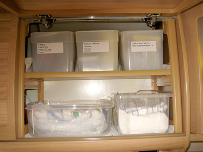 Plastic containers make for quiet and safe travelling