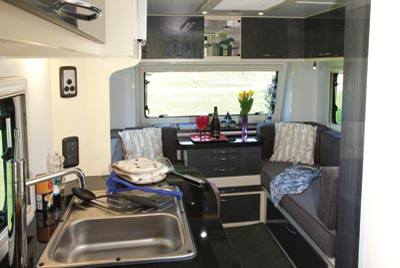 Stealth T58 Caravan kitchen interior