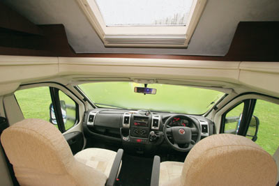 Motorhome cab area