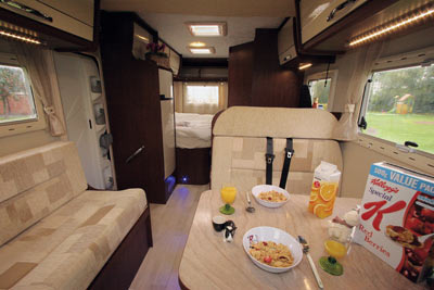 Motorhome dinette area