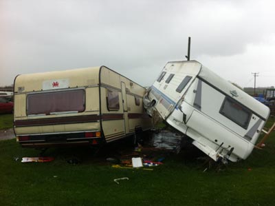 collided caravans