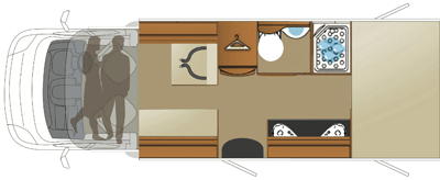 Tribute T-725 Motorhome Floorplan