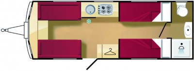 Elddis Avante 574 Floorplan