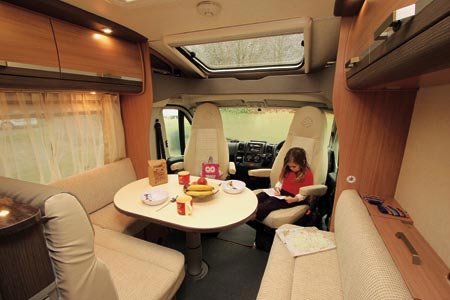 Knaus Sky TI 650 MF Lounge area and cab