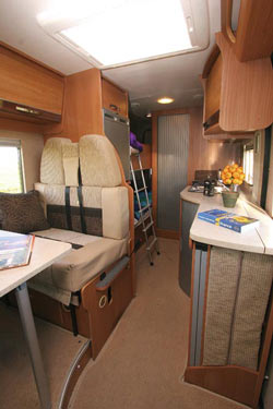 Autocruise Quartet half dinette and bunk beds