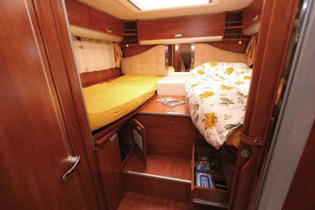 Twin beds in the Laika