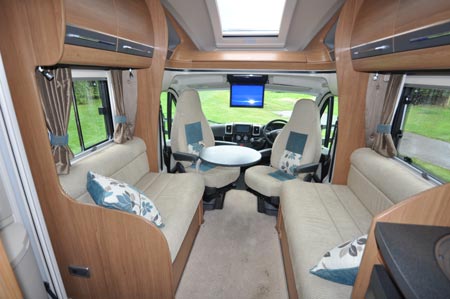 auto trail cab seating area