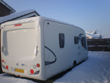 tourer in winter storage