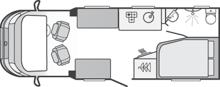 Swift Escape 662 Motorhome Floorplan