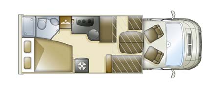 Pilote Reference P716LPR Motorhome floor plan