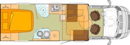 Bürstner Ixeo Plus it724 motorhome floor plan