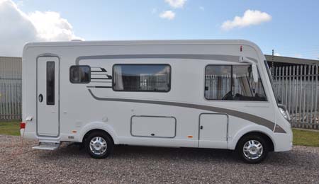 The 2013 Hymer B544 motorhome exterior 