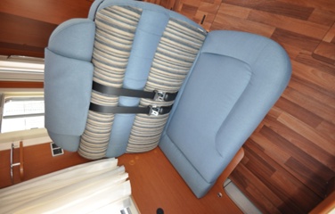 Hymer B544 motorhome seating interior