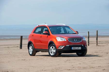 SsangYong Korando towing vehicle exterior