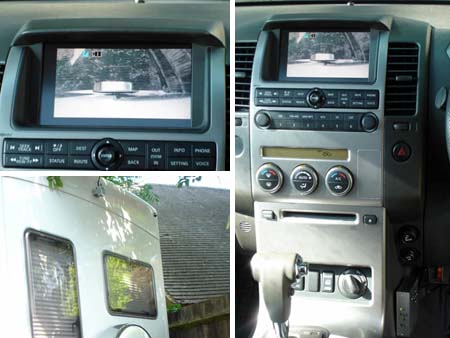 How a reversing camera would look on your vehicles dashboard 