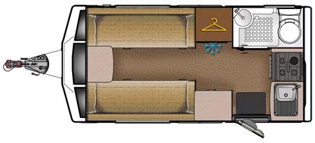 Lunar Ariva 2013 two-berth caravan floorplan