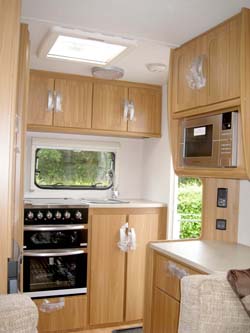 Lunar Ariva two-berth caravan kitchen