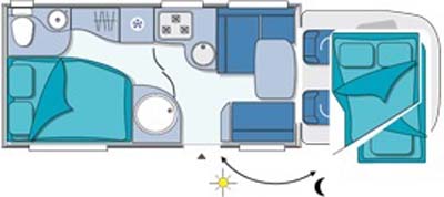 2013 Chausson Welcome 69 floorplan