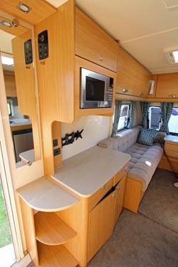  2014 Elddis Compass Corona 462 dresser and lounge