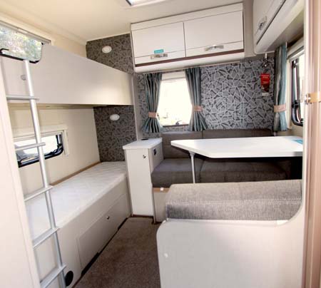 Swift Sterling Eccles Sport 586 rear bunk room