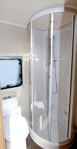  2014 Elddis Compass Corona 462 shower room 