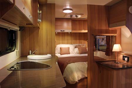Bailey Pursuit Caravans - rear view in fixed bed model