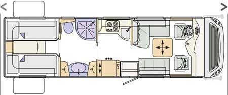 Concorde Charisma III 900LS Motorhome Floorplan