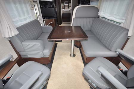 Concorde Charisma III 900LS Motorhome Interior looking back